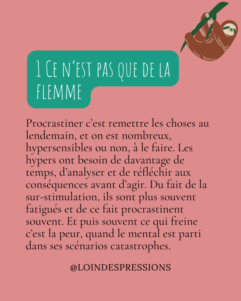 procrastination pas de la flemme