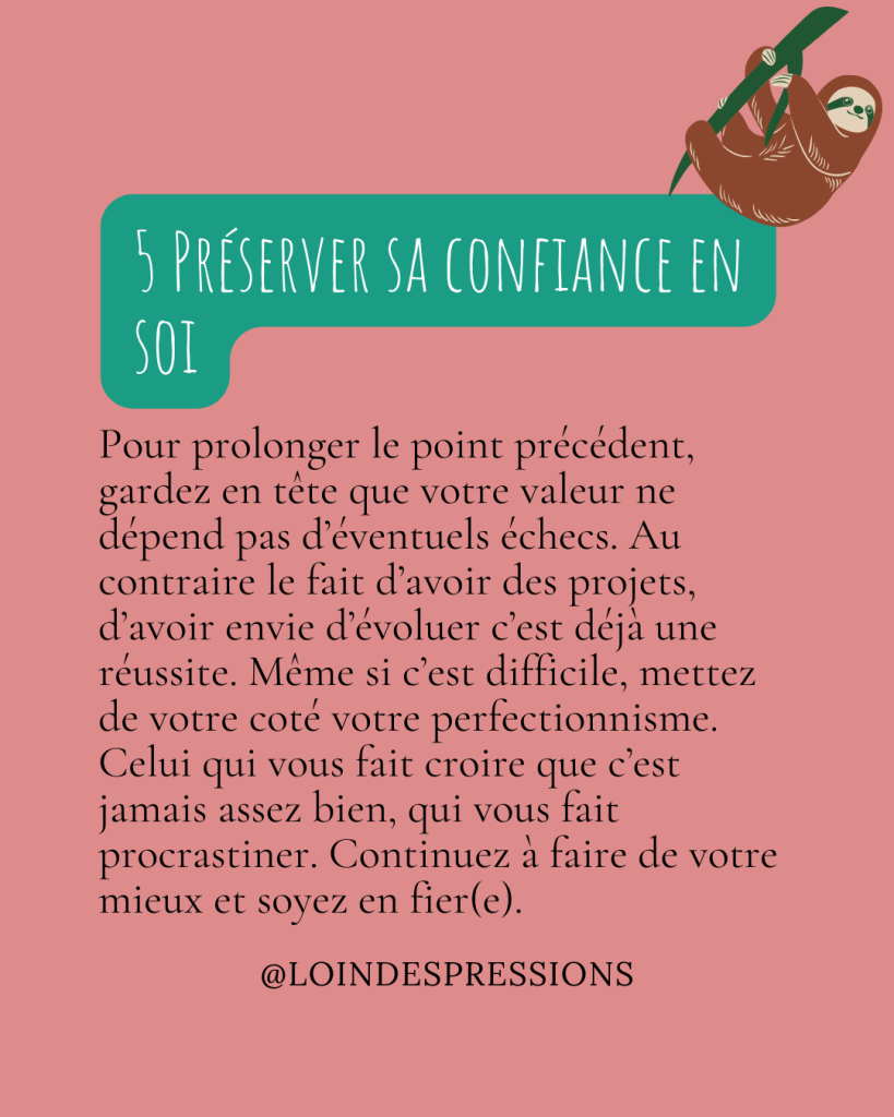 confiance en soi procrastination