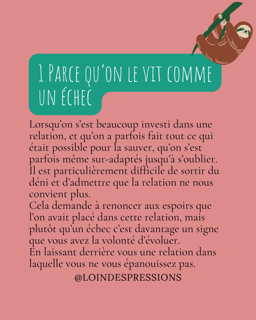 admettre échec amoureux