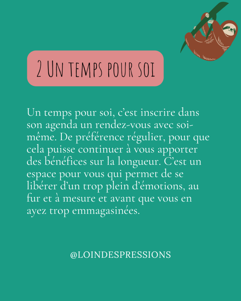 temps pour soi émotions