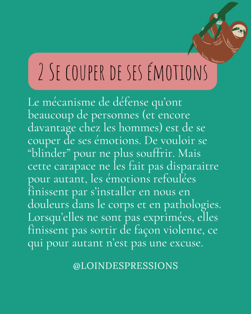 se couper émotions