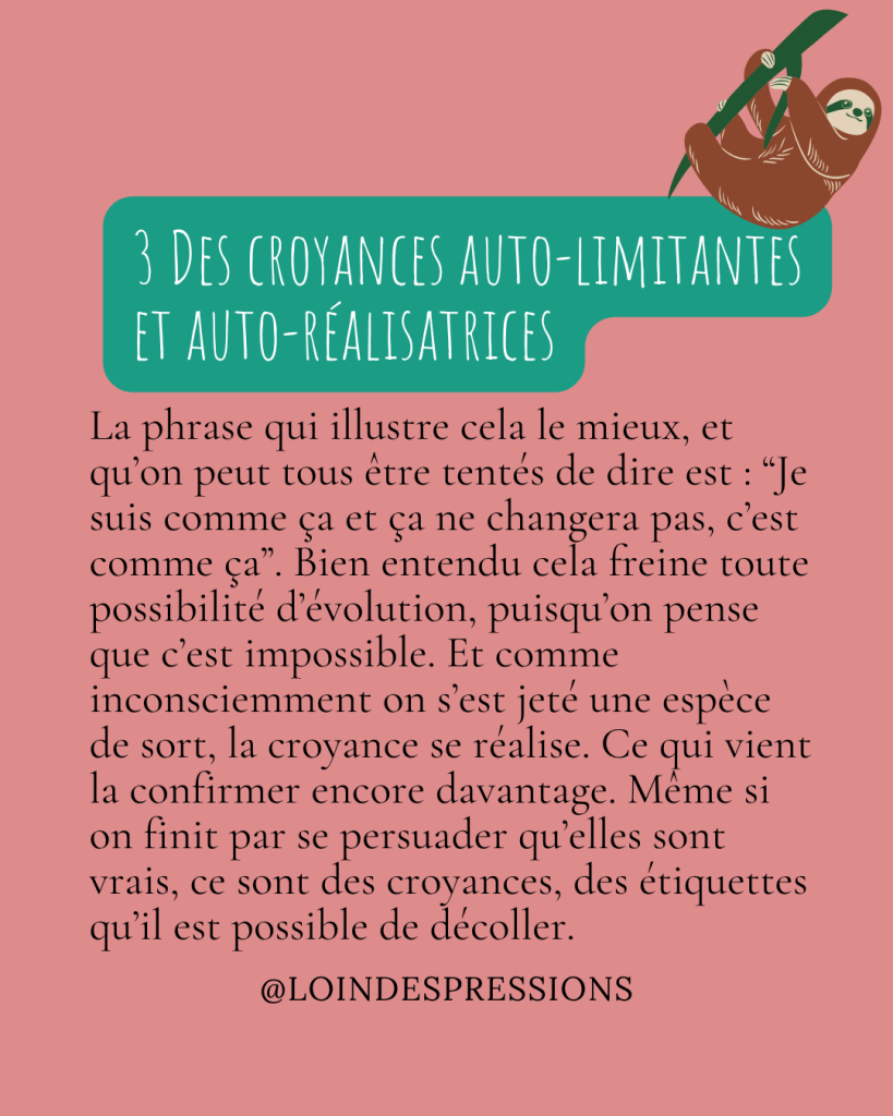 croyances auto limitantes et auto réalisatrices