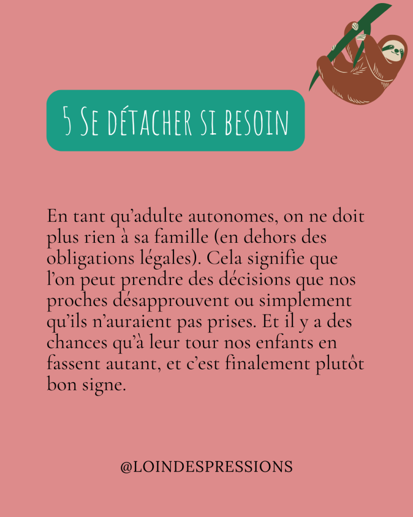 se détacher de sa famille