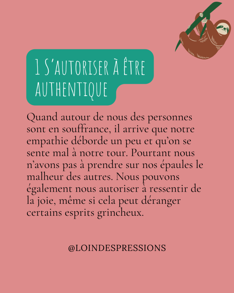 s'autoriser être authentique joie