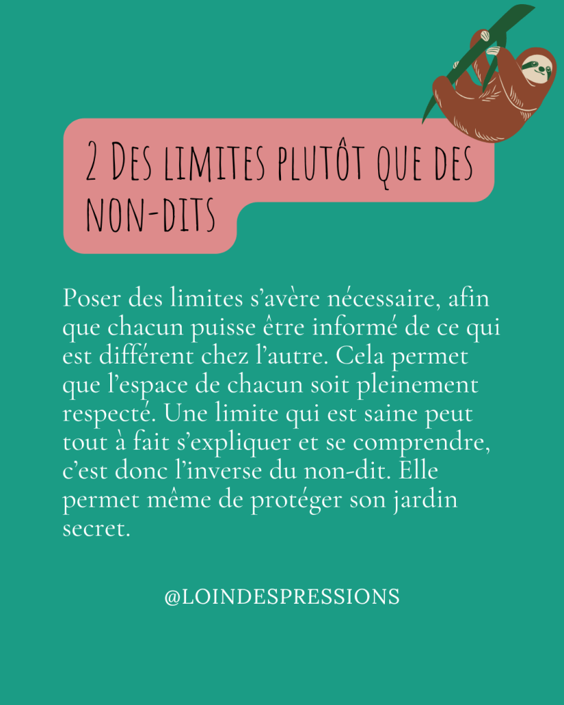 limites plutôt que non dits