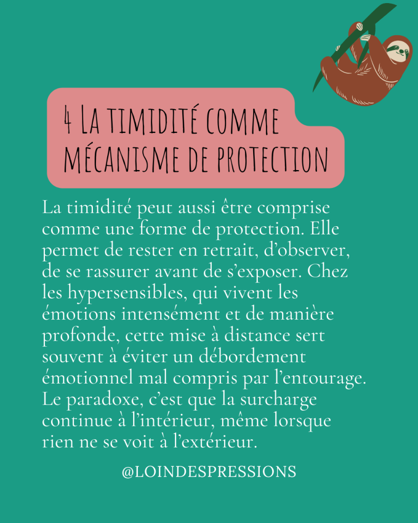 timidité comme mécanisme de protection